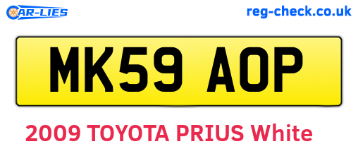 MK59AOP are the vehicle registration plates.