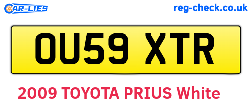OU59XTR are the vehicle registration plates.