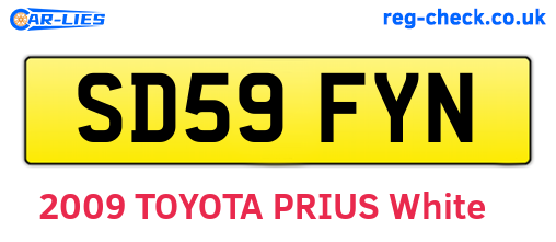SD59FYN are the vehicle registration plates.
