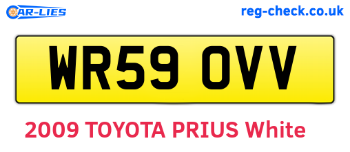 WR59OVV are the vehicle registration plates.