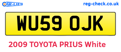 WU59OJK are the vehicle registration plates.