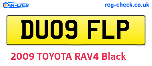DU09FLP are the vehicle registration plates.