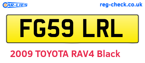 FG59LRL are the vehicle registration plates.