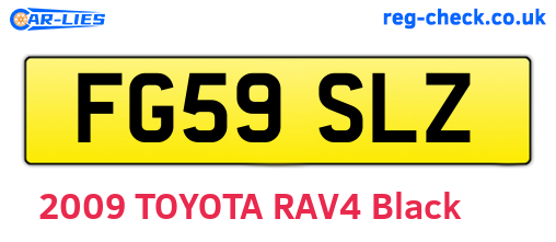FG59SLZ are the vehicle registration plates.