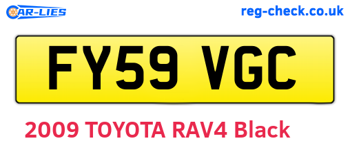FY59VGC are the vehicle registration plates.