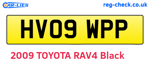 HV09WPP are the vehicle registration plates.