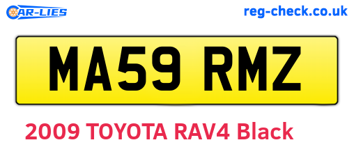 MA59RMZ are the vehicle registration plates.