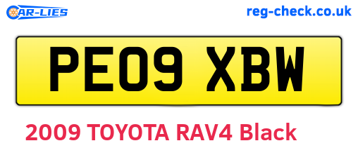 PE09XBW are the vehicle registration plates.