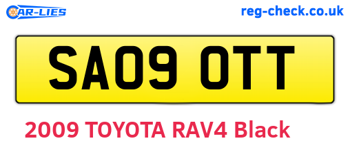 SA09OTT are the vehicle registration plates.