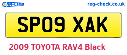 SP09XAK are the vehicle registration plates.