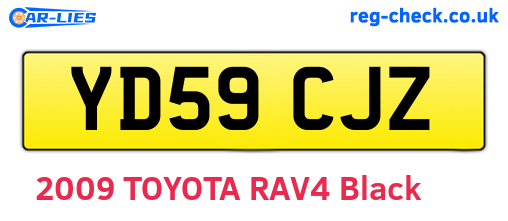 YD59CJZ are the vehicle registration plates.