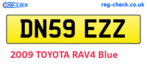 DN59EZZ are the vehicle registration plates.