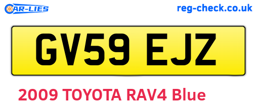 GV59EJZ are the vehicle registration plates.