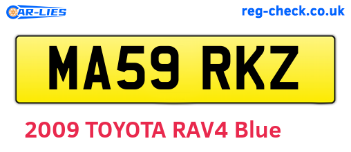 MA59RKZ are the vehicle registration plates.