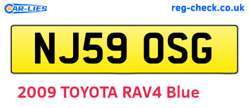 NJ59OSG are the vehicle registration plates.