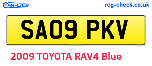 SA09PKV are the vehicle registration plates.