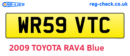 WR59VTC are the vehicle registration plates.