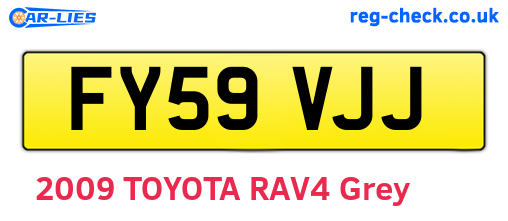 FY59VJJ are the vehicle registration plates.