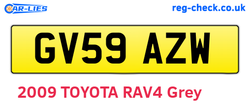 GV59AZW are the vehicle registration plates.