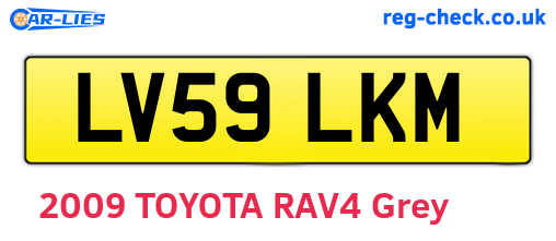 LV59LKM are the vehicle registration plates.