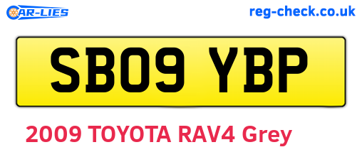 SB09YBP are the vehicle registration plates.
