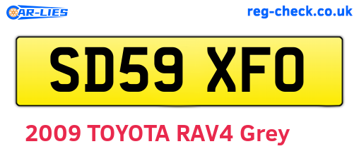 SD59XFO are the vehicle registration plates.