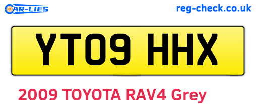 YT09HHX are the vehicle registration plates.