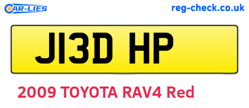 J13DHP are the vehicle registration plates.