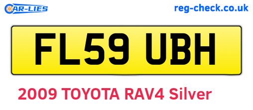 FL59UBH are the vehicle registration plates.
