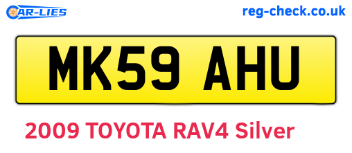 MK59AHU are the vehicle registration plates.