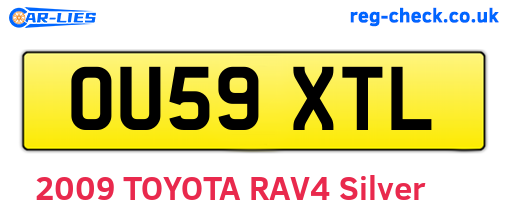 OU59XTL are the vehicle registration plates.