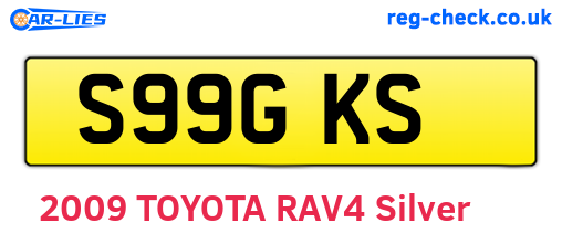 S99GKS are the vehicle registration plates.