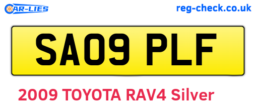 SA09PLF are the vehicle registration plates.