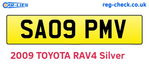 SA09PMV are the vehicle registration plates.