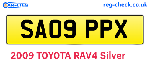 SA09PPX are the vehicle registration plates.