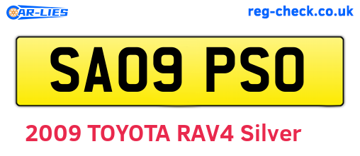 SA09PSO are the vehicle registration plates.