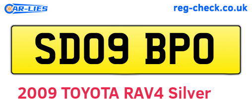 SD09BPO are the vehicle registration plates.