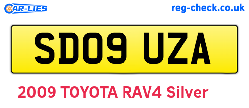 SD09UZA are the vehicle registration plates.