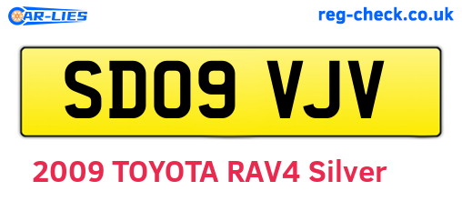 SD09VJV are the vehicle registration plates.