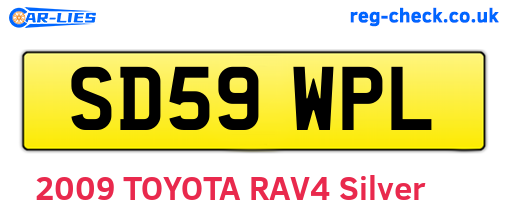 SD59WPL are the vehicle registration plates.