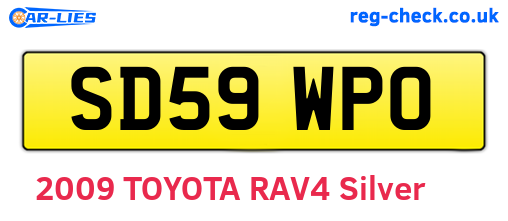 SD59WPO are the vehicle registration plates.