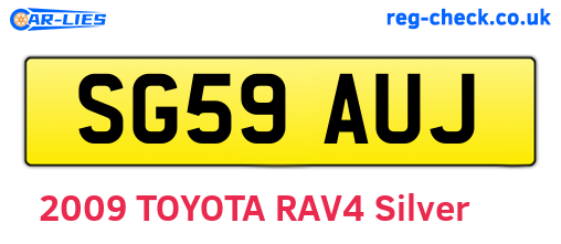 SG59AUJ are the vehicle registration plates.