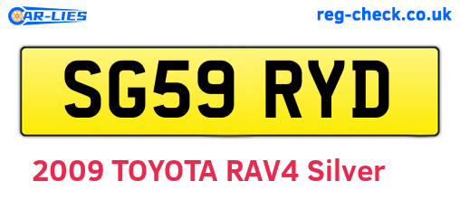 SG59RYD are the vehicle registration plates.