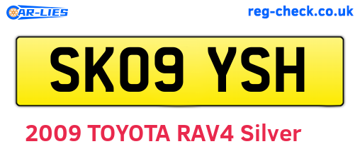 SK09YSH are the vehicle registration plates.