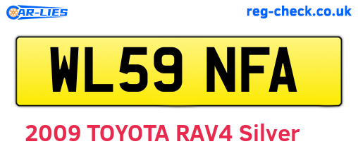 WL59NFA are the vehicle registration plates.