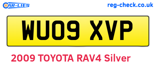 WU09XVP are the vehicle registration plates.