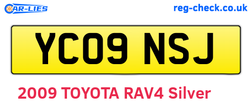 YC09NSJ are the vehicle registration plates.