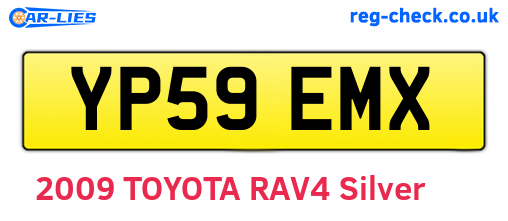 YP59EMX are the vehicle registration plates.