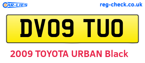 DV09TUO are the vehicle registration plates.