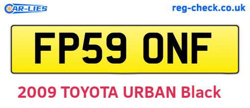 FP59ONF are the vehicle registration plates.
